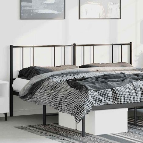 Ersatz-Kopfteil Metall Schwarz 180 cm