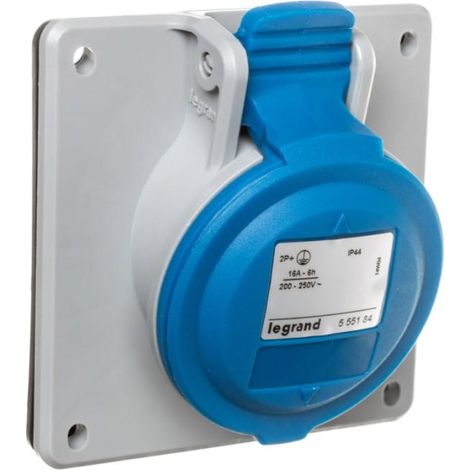 Feste einheitliche Zwischenabstand-Steckdose P17 Ip44 16A - 200V bis 250V - 2p+t - Legrand