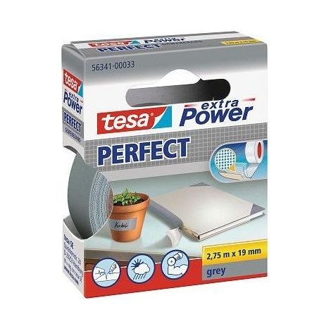 nastro adesivo "extra power" colore grigio, 2,75 mt x 19 mm - tesa (1/2)