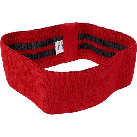 Lot de 2 Bandes Élastiques de Fitness pour Fessiers, Yoga et Sculpture du Corps, Bande de Résistance pour Musculation et Étirement, Rouge (1/5)