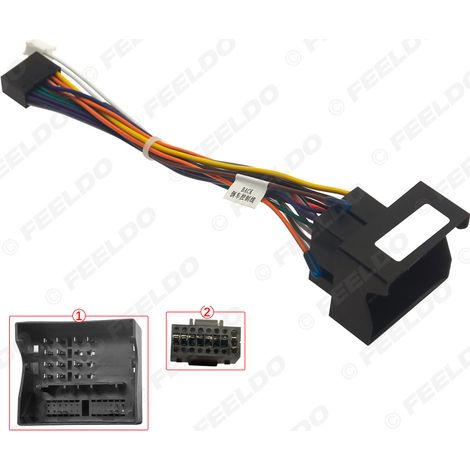 Compatible avec le Geely Borui 2017 : câble de modification pour navigation Android, câble d'alimentation pour modification audio 16 broches, câble arrière pour grand écran