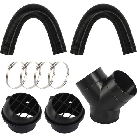 Zubehör für Diesel-Standheizungen – 75-mm-Y-Rohrsatz für Autoheizungen, Warmluftauslass, Entlüftungsschlauch und Clips (1/5)
