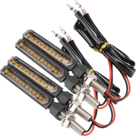 Clignotants moto universels 12V 4 pièces 12LED eau courante indicateur clignotant (1/5)