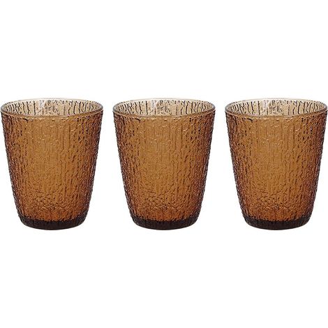Set 3 Bicchieri Vetro Ambra 280 Cc Vetro Ambra Linea DAVOR