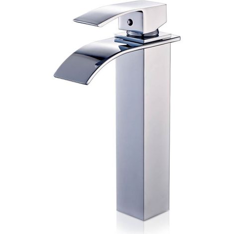 Robinet mitigeur lavabo chrome – Hauteur 30 cm – Aérateur ABS pour économie d'eau – Installation facile – Design moderne – Ideko (1/5)