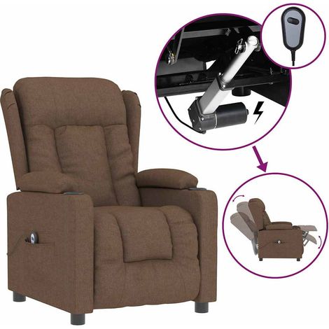 Maison Exclusive - Relaxsessel Elektrisch Braun Stoff (1/5)