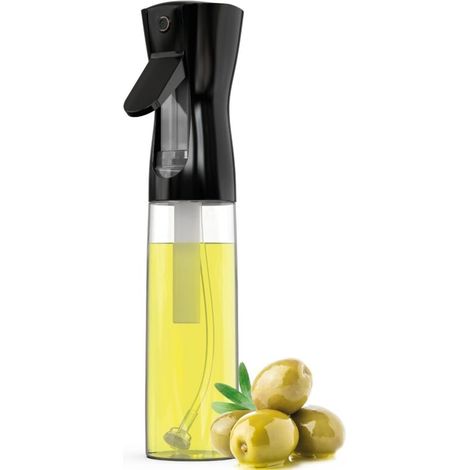 Pulvérisateur d'huile. Vaporisateur d'huile de cuisine 300 ml Distributeur d'huile Spray en flacon doseur d'huile olive (Black 1 pc)