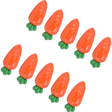 10 boîtes à bonbons en forme de carotte, en plastique jaune, idéales comme cadeaux d'invités ou pour les mariages et les fêtes. (1/5)