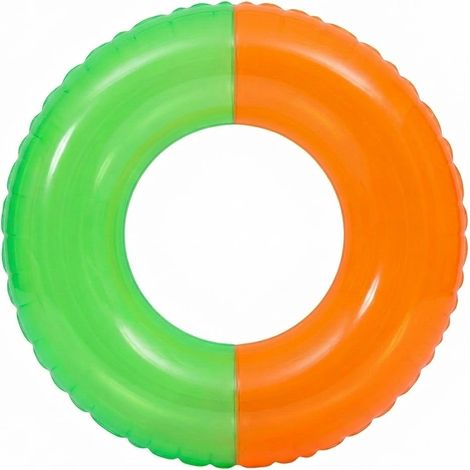 Salvagente Trasparente Neon Ciambella Gonfiabile Mare Piscina Bambini Ø76cm