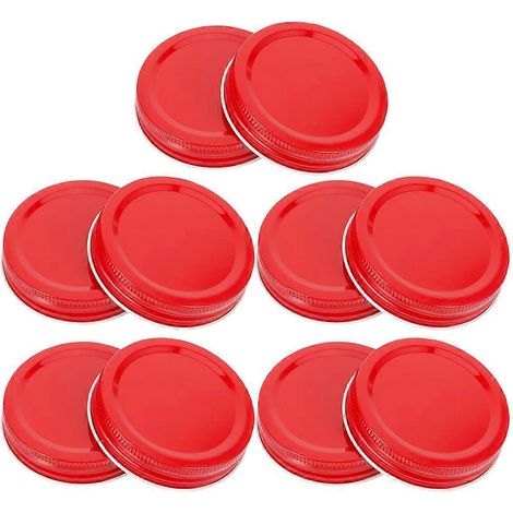 Lot de 10 couvercles de bocaux de 86 mm en fer-blanc, couvercles de rechange hermétiques pour bocaux de conserve, fermeture étanche.