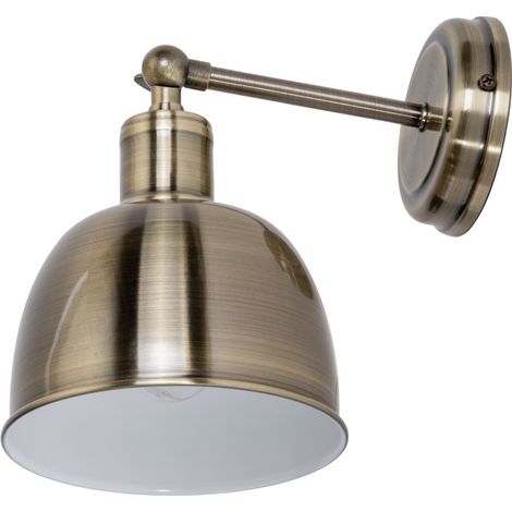 Litecraft Rima Wall Light Industrial Styled E14 Indoor Fitting - Satin Brass (1/5)