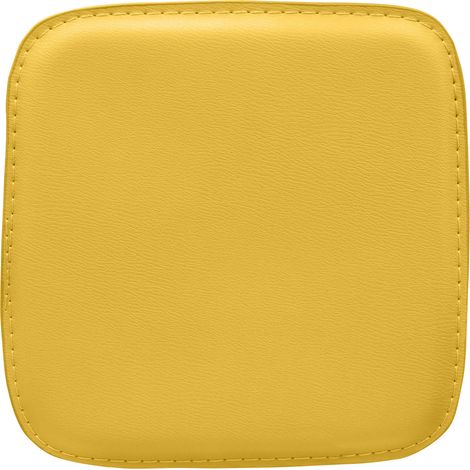Cuscino per sgabello quadrato - Ecopelle - Stylix Giallo