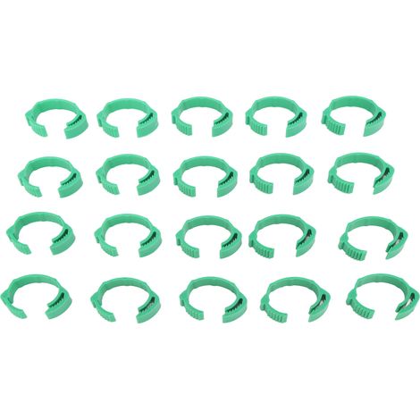 Anneaux d'identification pour cuisses de poulet, 100 unités, réglables, avec clip pour canards, oies et pigeons, couleur verte. (1/5)