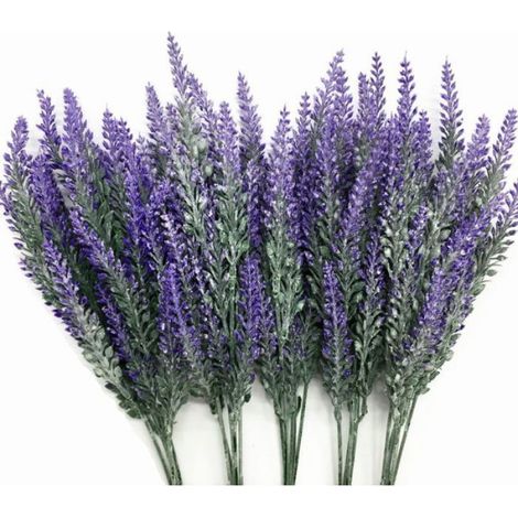 Bouquet Lavande Artificielle - Plastique Écologique Non Toxique - Décoration Intérieure Extérieure Bureau Mariage Jardin - 1 Pièce 36 cm (1/4)