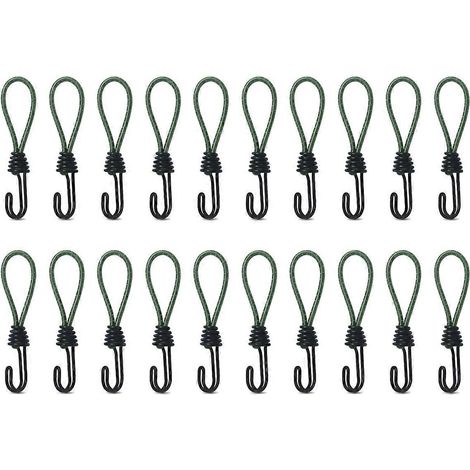 Elastisches Zeltseil mit Haken, Camping-Regenschutzseil, Grün