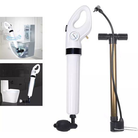Toilet Plunger High Pressure Toilet Air Drain Blaster Unblocker Blockage Remover (1/5)