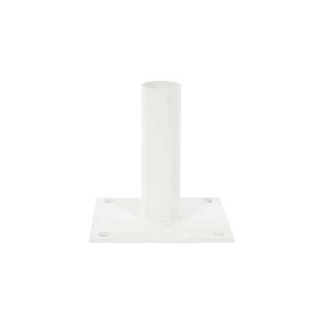 Cloture & Jardin – Platine pour poteau rond de portillon grillagé – Acier thermolaqué – Fixation sans scellement – Dimensions 150x100mm – Hauteur 200mm