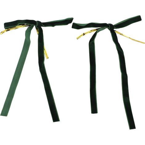 Lot de 24 nœuds en velours vert pour déco Noël arbre couronne guirlande mariage maison (1/5)