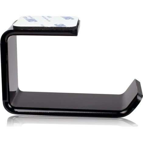 Cintre pour Casque, Adhésif Acrylique Sous-Table pour Casque Cintre pour Casque Multifonctionnel, Adhésif Fort, Noir (1/5)
