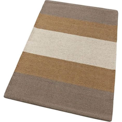 Tapis de Salle de Bain de Cuisine en Pur Coton Absorbant Doux Tissu Tressé à la Main Beige - 55x140 cm (1/4)