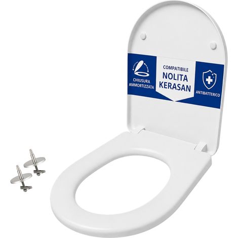 Copriwater Nolita Kerasan termoindurente avvolgente bianco Soft Close (1/4)