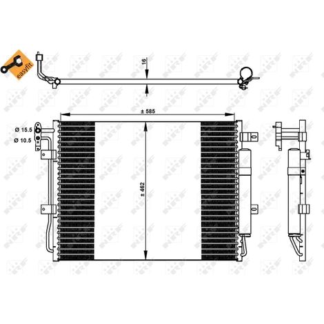 Condenseur, climatisation NRF 350330 LAND ROVER JRB500250 JRB500270 LR015556