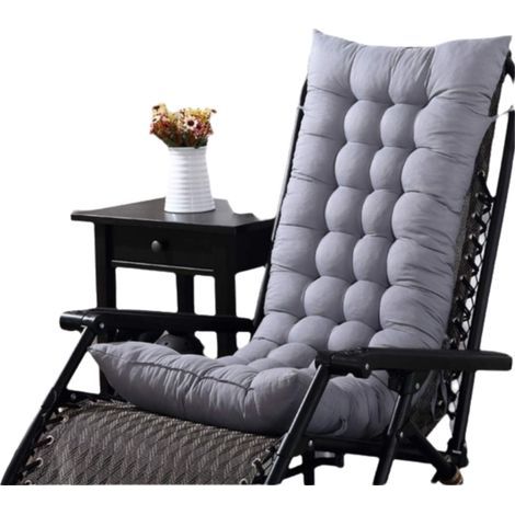 Stuhlkissen – Rückenlehnenhöhe 45 cm – Dicke Polsterung 10 cm – Baumwoll-Polyester-Mischgewebe – Für den Innen- und Außenbereich geeignet – Für Garten, Terrasse, Büro, Zuhause – 1 Stück (1/5)