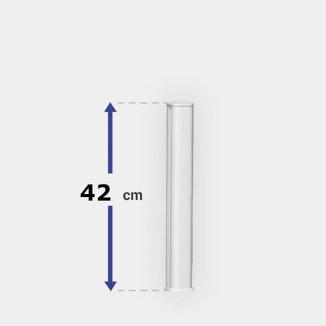 Poteau de clôture PVC avec renfort acier H 42 x L 4 cm blanc pour clôture PVC à lisses horizontales