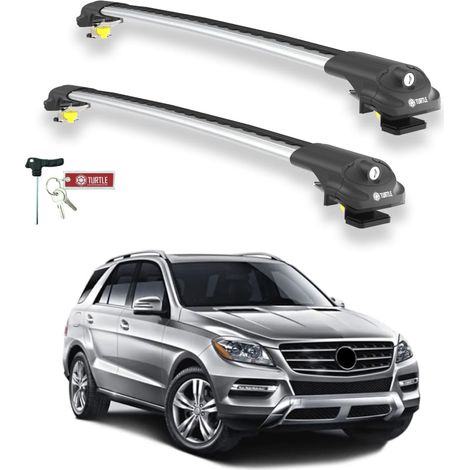 TURTLE kompatibel mit Mercedes-Benz M-Class (Ml-W166) 2012-2019 Dachträger Air1 Grau (1/5)