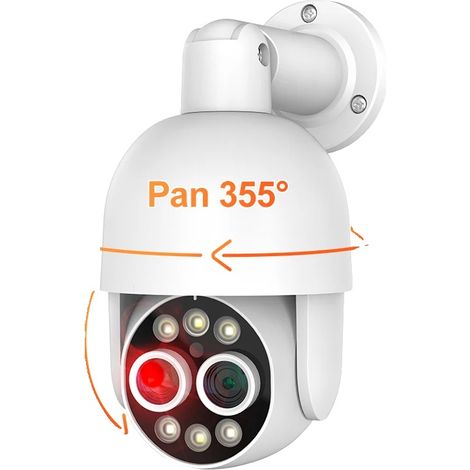 Caméra PTZ, 8MP, Rotation Horizontale 355°, Rotation Verticale 90°, Modes de Vision Nocturne, Prend en Charge le Stockage Cloud et la Carte TF (1/5)
