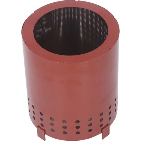 Foyer extérieur portable sans fumée, à poser sur une table, avec support, en fer rouge cuivré, idéal pour le camping et la cour.