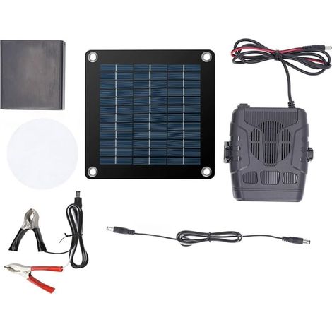 Chauffage de voiture, chauffage solaire portable anti-buée 12/24 V 20 W, kit de chauffage solaire extérieur de voiture dégivreur pour l'hiver, kit de dégivrage de pare-brise