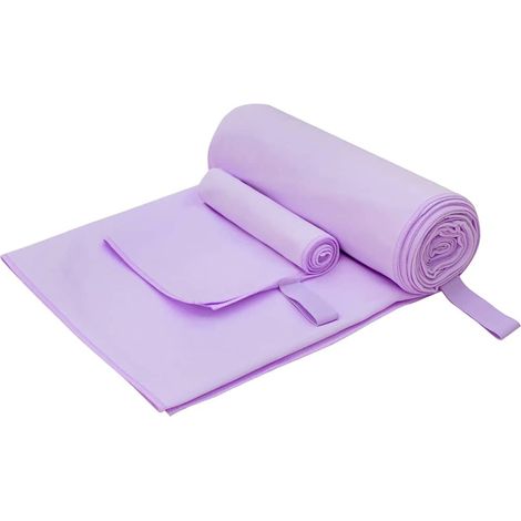 Sporthandtuch Set 2 pcs Lila Stoff
