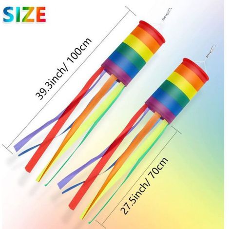 Manche À Air - 100 cm - Polyester Imperméable - Décoration Extérieure Jardin Événement - Lot De 2 (1/5)