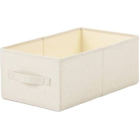 Faltbare Aufbewahrungsbox – Baumwolle und Leinen – 47 cm x 27 cm x 20 cm – Für Kleidung und Bettwäsche – 1 Stück (1/5)