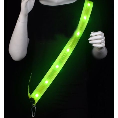 Lumière de course pour jogging avec ceinture réfléchissante, lampe de course LED, ceinture réfléchissante, lampe de course LED, lampe de course pour la course, le vélo, la randonnée (1/4)
