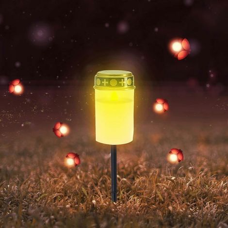 Lampe torche étanche IP44 avec tige de mise à la terre, batterie rechargeable intégrée de 600 mAh et éclairage solaire blanc. (1/5)