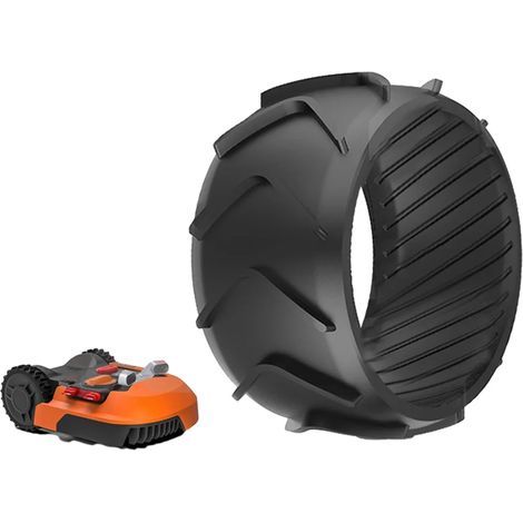 Convient pour roue avant de tondeuse à gazon robot Worx, enjoliveur en caoutchouc noir, M500, M700, S300, M1000, M700 Plus (1/4)