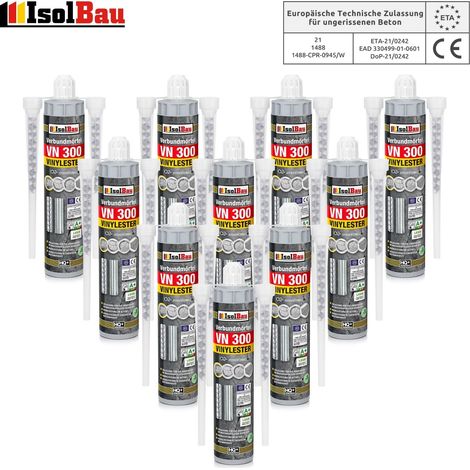 Verbundmörtel 10 x VN 300ml Injektionsmörtel 20 x Statikmischer ETA Zulassung (1/5)