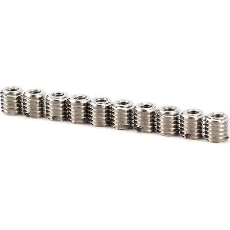 Kit de 10 réducteurs filetés en acier inox 303, inserts M4 femelle vers M8 mâle, longueur 0.3 pouce (1/5)