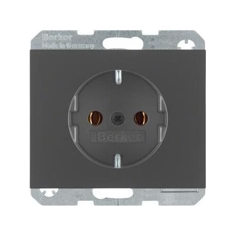 Berker SCHUKO-Steckdose anthrazit matt, lack 47157006 (1/5)