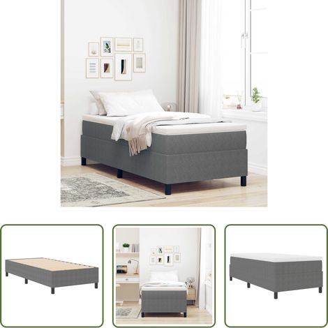 vidaXL Stoffbett - Plattformbettgestell Hellgrau 100 x 200 cm Cordstoff (1/5)