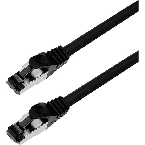 Cat 8.1 patch cable western 8/8-plug (rj45) - western 8/8-plug (rj45),
pour les applications 25 gbase / 40 gbase / 50 gbase,
bande passante jusqu'à 2 ghz,
1,0 m (1/4)