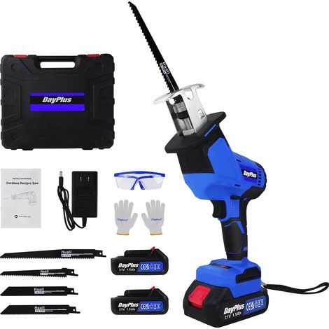 Scie alternative électrique sans fil couteau à bois métallique + 2X 1.5ah batterie