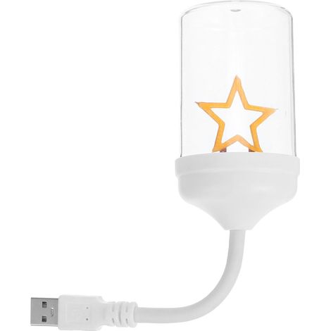 Veilleuse de Chevet USB à Filament Tungstène, Lumière Douce 0,4w, Design Minimaliste en Plastique, pour Chambre et Camping Portable (1/5)