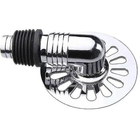 Bonde de sol pour lave-linge en acier inoxydable 304 avec filtre à cheveux amovible, adaptateur de tuyau universel pour lave-vaisselle et interface multi-pince. (1/3)