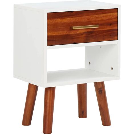 Maison Exclusive - Comodini in Legno Massello di Acacia 2 pz 40x30x57 cm (1/5)