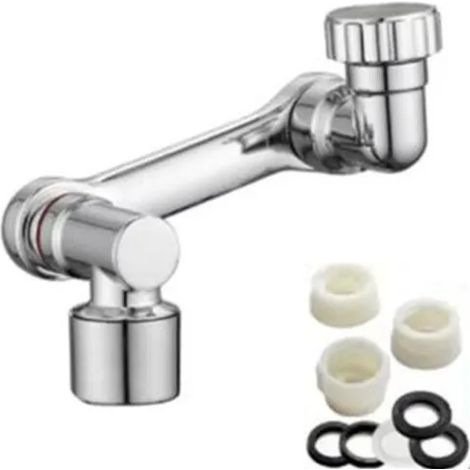 Aérateur de robinet 1080° rotatif, embout spray anti-éclaboussures extensible pour cuisine et salle de bain (1/4)