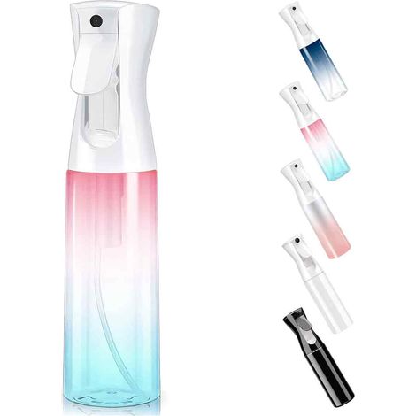 Leere 300-ml-Sprühflaschen (rosa + blau), wiederverwendbar für Haare, Pflanzen, Gesicht und Styling – kontinuierlicher Sprühnebel (1/5)