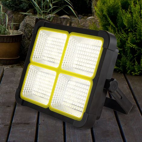 Lampe solaire spot éclairage extérieur noir lampe de garage résistant aux intempéries, dimmable, LED 30 w 2000 lm 4000 K, LxPxH 21,5x5,5x17,2 cm